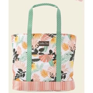 Matilda Jane Dream Chasers Golden Island Tropical Leaf Tote Bag Beach Swim
